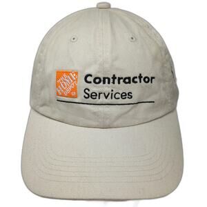 BD&A Baseball Cap Beige OSFM Home Depot Contractor Services Strapback Hat Logo